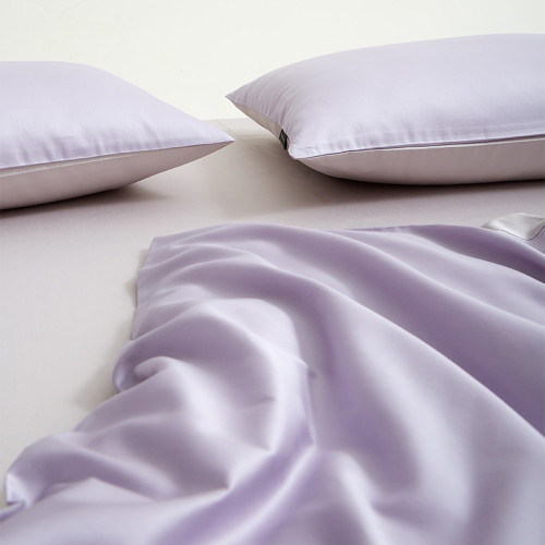 A類純棉60支長絨棉貢緞四件套新款全棉被套床單床包宿捨純色床品