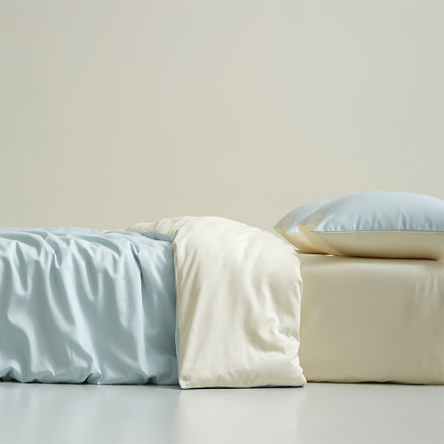 A類純棉60支長絨棉貢緞四件套新款全棉被套床單床包宿捨純色床品