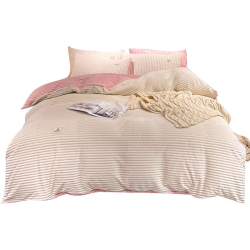 少女加厚魔法絨四件套加絨床上牛奶絨被套冬天保暖雙面珊瑚絨床包