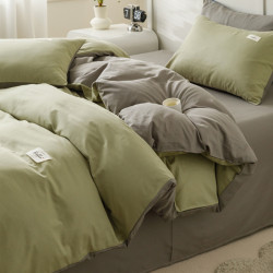 2026新款純棉床上四件套100全棉床品綠被套宿捨床單人三件套床包