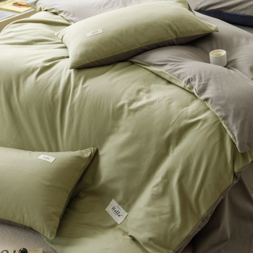 2026新款純棉床上四件套100全棉床品綠被套宿捨床單人三件套床包