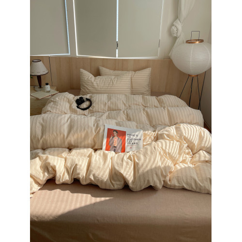 2025新款全棉水洗棉四件套 純棉被套床單宿捨床上三件套4床上用品