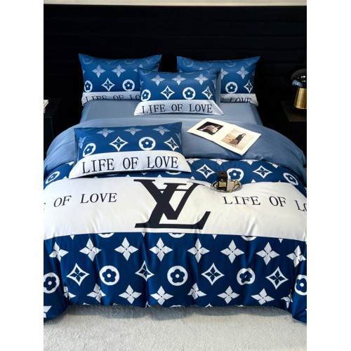 2026春夏款網紅潮牌冰絲四件套絲滑裸睡涼感被套水洗真絲男士床品