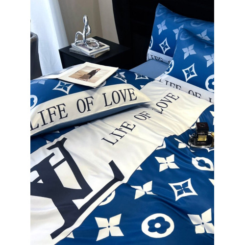 2026春夏款網紅潮牌冰絲四件套絲滑裸睡涼感被套水洗真絲男士床品