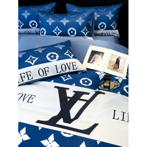 2026春夏款網紅潮牌冰絲四件套絲滑裸睡涼感被套水洗真絲男士床品