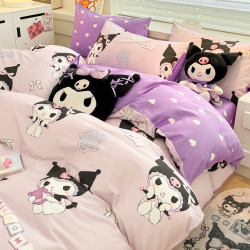 hellokitty凱蒂貓兒童100純棉四件套可愛女孩公主床單床包三件套