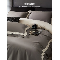 高級感100Pro長絨棉床品輕奢酒店全棉純棉床單被套床包床上四件套