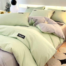 簡約全棉四件套60支被套單件100純棉被罩200x230被單雙人床上用品