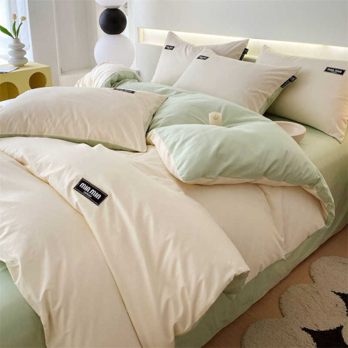簡約全棉四件套60支被套單件100純棉被罩200x230被單雙人床上用品