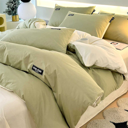 簡約全棉四件套60支被套單件100純棉被罩200x230被單雙人床上用品