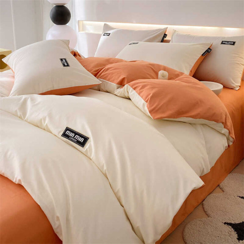 簡約全棉四件套60支被套單件100純棉被罩200x230被單雙人床上用品