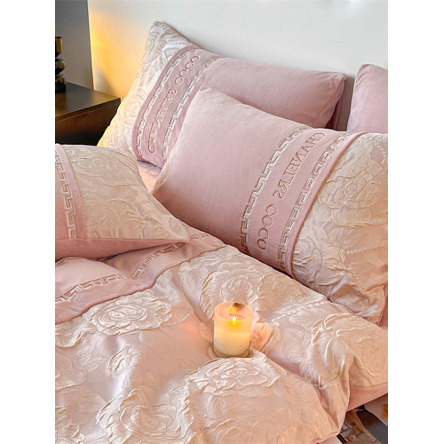 牛奶絨四件套2025新款冬季輕奢高級感加厚毛絨被套珊瑚法萊絨床單