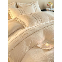 輕奢高級感創新牛奶絨四件套冬季珊瑚絨法蘭絨雙面加絨被套床單款