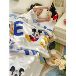 卡通迪士妮兒童毛毯加厚牛奶絨休閒蓋毯寶寶絨毯學生幼兒園午休毯