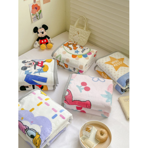 卡通迪士妮兒童毛毯加厚牛奶絨休閒蓋毯寶寶絨毯學生幼兒園午休毯
