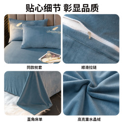 牛奶絨床上四件套冬季珊瑚絨加絨加厚雙面秋冬床單被套床品三件套