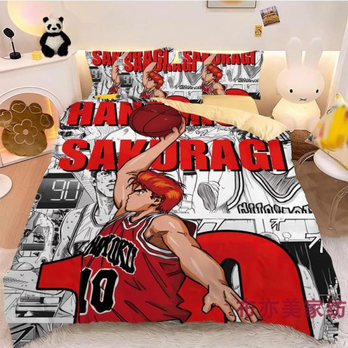 二次元灌籃高手櫻木花道四件套床單床包被套學生宿捨單男生三件套