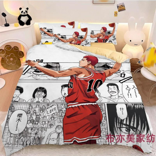 二次元灌籃高手櫻木花道四件套床單床包被套學生宿捨單男生三件套