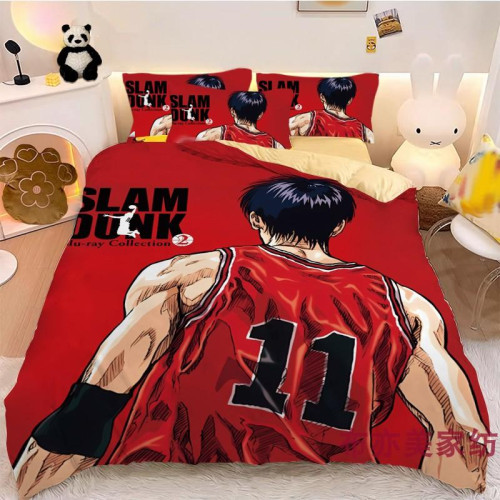 二次元灌籃高手櫻木花道四件套床單床包被套學生宿捨單男生三件套