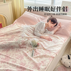 酒店隔髒睡袋全棉純棉單人旅行床單被罩一體式四件套火車臥鋪神器