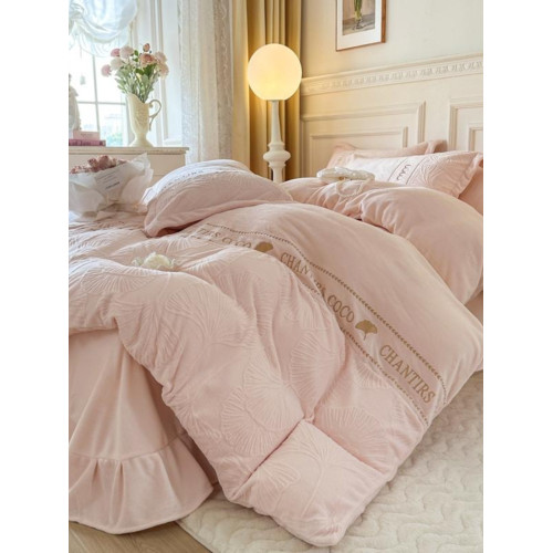 輕奢高級感創新牛奶絨四件套冬季珊瑚絨法蘭絨雙面絨被套復古床品 輕奢高級感創新牛奶絨四件套冬季珊瑚絨法蘭絨雙面絨被套復古床品