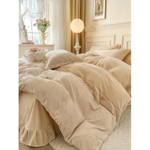 輕奢高級感創新牛奶絨四件套冬季珊瑚絨法蘭絨雙面絨被套復古床品 輕奢高級感創新牛奶絨四件套冬季珊瑚絨法蘭絨雙面絨被套復古床品