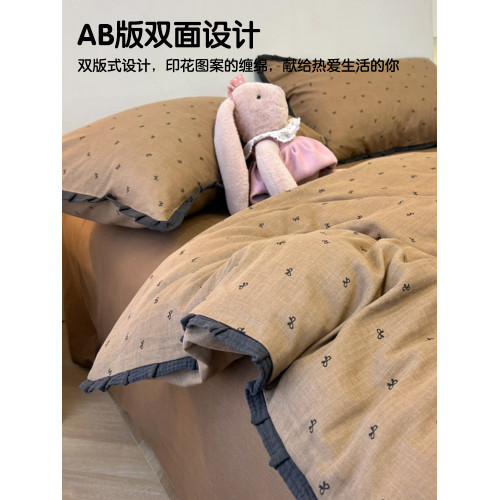 床上小清新四件套宿捨床單被罩三件套床包床品非純棉全棉2026新款