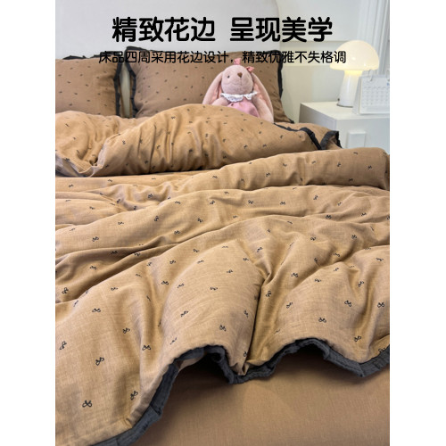 床上小清新四件套宿捨床單被罩三件套床包床品非純棉全棉2026新款