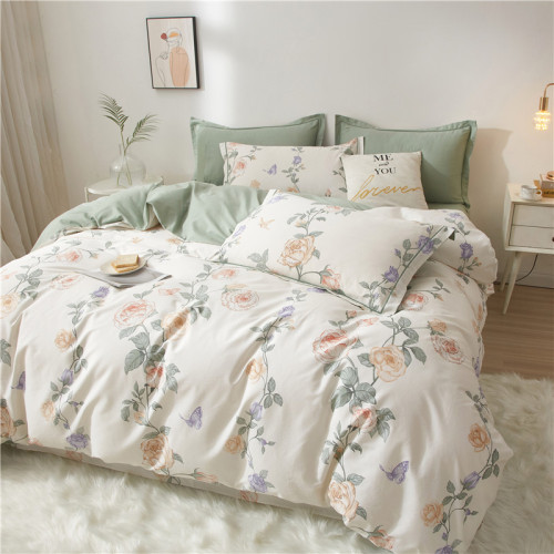 80支精梳全棉四件套100%純棉床單被套床包款斜紋四季款床上四件套