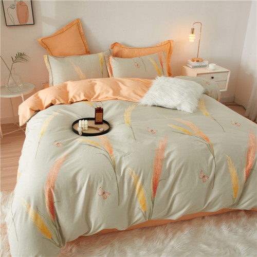 80支精梳全棉四件套100%純棉床單被套床包款斜紋四季款床上四件套