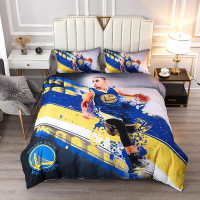 NBA籃球床上四件套庫裡被套科比親膚男生宿捨床單被罩枕套三件套