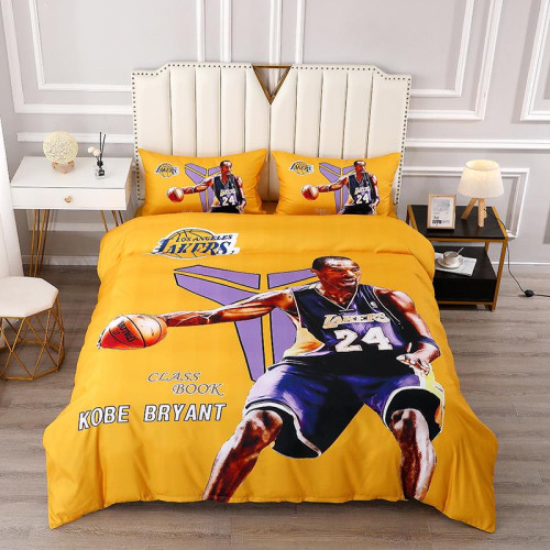 NBA籃球床上四件套庫裡被套科比親膚男生宿捨床單被罩枕套三件套