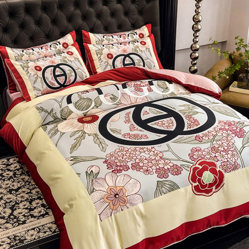 輕奢高級感冰絲四件套床上用品四季通用水洗棉被套被罩床單床包款