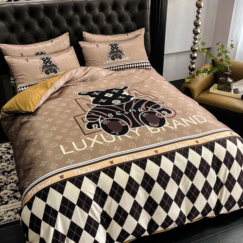 輕奢高級感冰絲四件套床上用品四季通用水洗棉被套被罩床單床包款