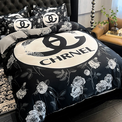 輕奢高級感冰絲四件套床上用品四季通用水洗棉被套被罩床單床包款