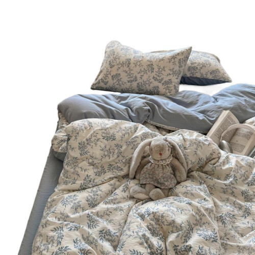 雲感褶皺風雙層紗四件套軟糯床單床包款小清新卡通學生宿捨三件套 雲感褶皺風雙層紗四件套軟糯床單床包款小清新卡通學生宿捨三件套