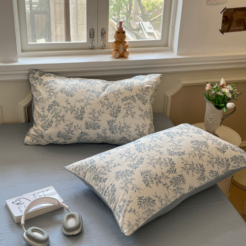 雲感褶皺風雙層紗四件套軟糯床單床包款小清新卡通學生宿捨三件套 雲感褶皺風雙層紗四件套軟糯床單床包款小清新卡通學生宿捨三件套