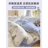 a類床上四件套水洗棉2025新款卡通ins被套床單被罩學生宿捨三件套