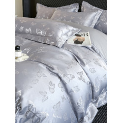 小紅書推薦家用高奢提花水洗真絲四件套夏季冰絲提花貢緞床單被套