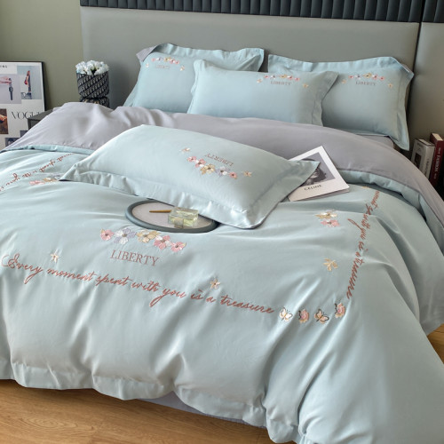 小紅書推薦裸睡磨毛純棉床單被套四件套全棉床上用品刺綉被罩床包