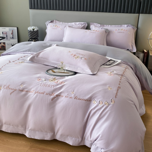 小紅書推薦裸睡磨毛純棉床單被套四件套全棉床上用品刺綉被罩床包