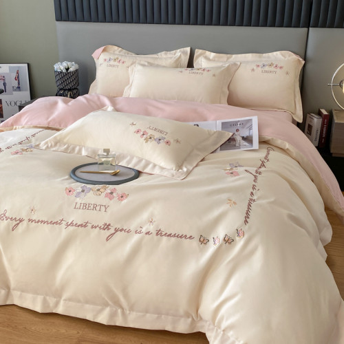 小紅書推薦裸睡磨毛純棉床單被套四件套全棉床上用品刺綉被罩床包