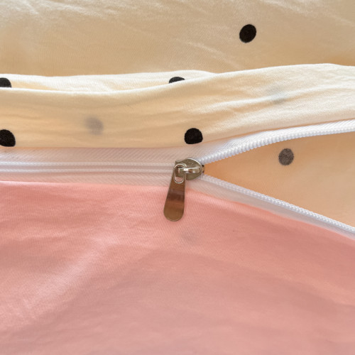 A類波點小清新床上用品超柔裸睡水洗棉四件套被套床單學生三件套4