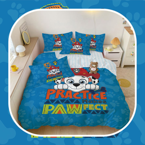 汪汪隊全棉四件套可愛小狗三件套卡通寢室宿捨單人床用品被套