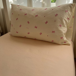 學生宿捨專用雙層紗床單被罩三件套單人寢室被套非純棉床品四件套