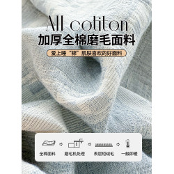 全棉磨毛床上四件套冬季加厚純棉雙層紗提花床單被套床包款三件套