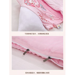 A類美樂蒂豆豆牛奶絨兒童睡袋冬季寶寶幼兒園午休防踢被子中大童