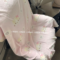 少女粉棉花貓小毛毯~休閒蓋毯多款卡通ins午睡毯辦公室披肩抱抱毯