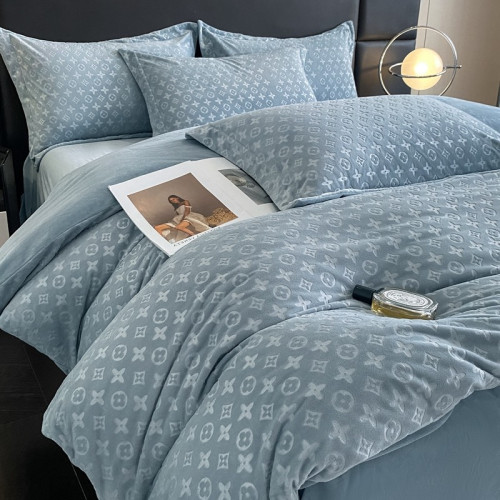 2025出口澳洲高級感牛奶絨四件套輕奢珊瑚絨嬰兒絨加厚床單被套罩