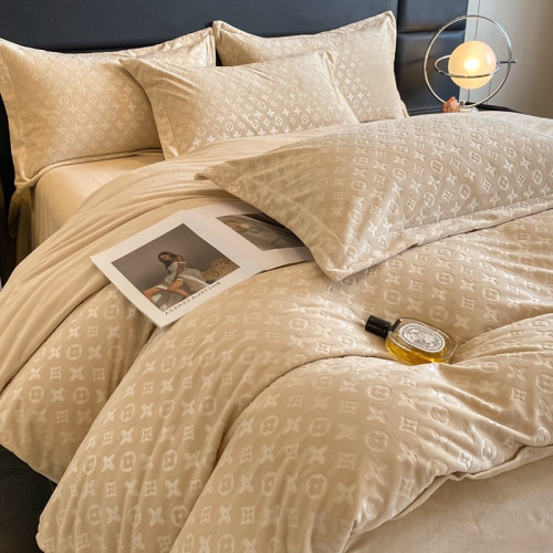 2025出口澳洲高級感牛奶絨四件套輕奢珊瑚絨嬰兒絨加厚床單被套罩